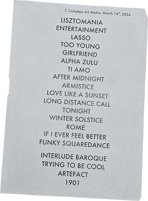 setlist